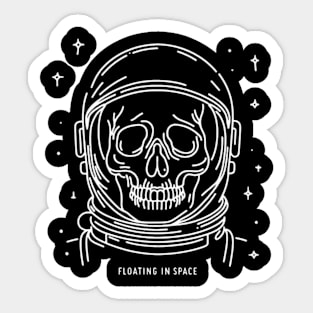 Floating in space Sticker